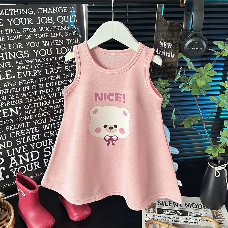 Vestido de niña algodón sin mangas estilo princesa para verano - imagen 5