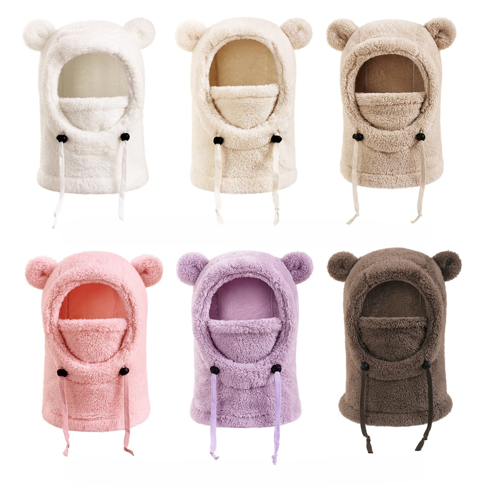 Gorro infantil con orejas de oso de peluche diseño cálido