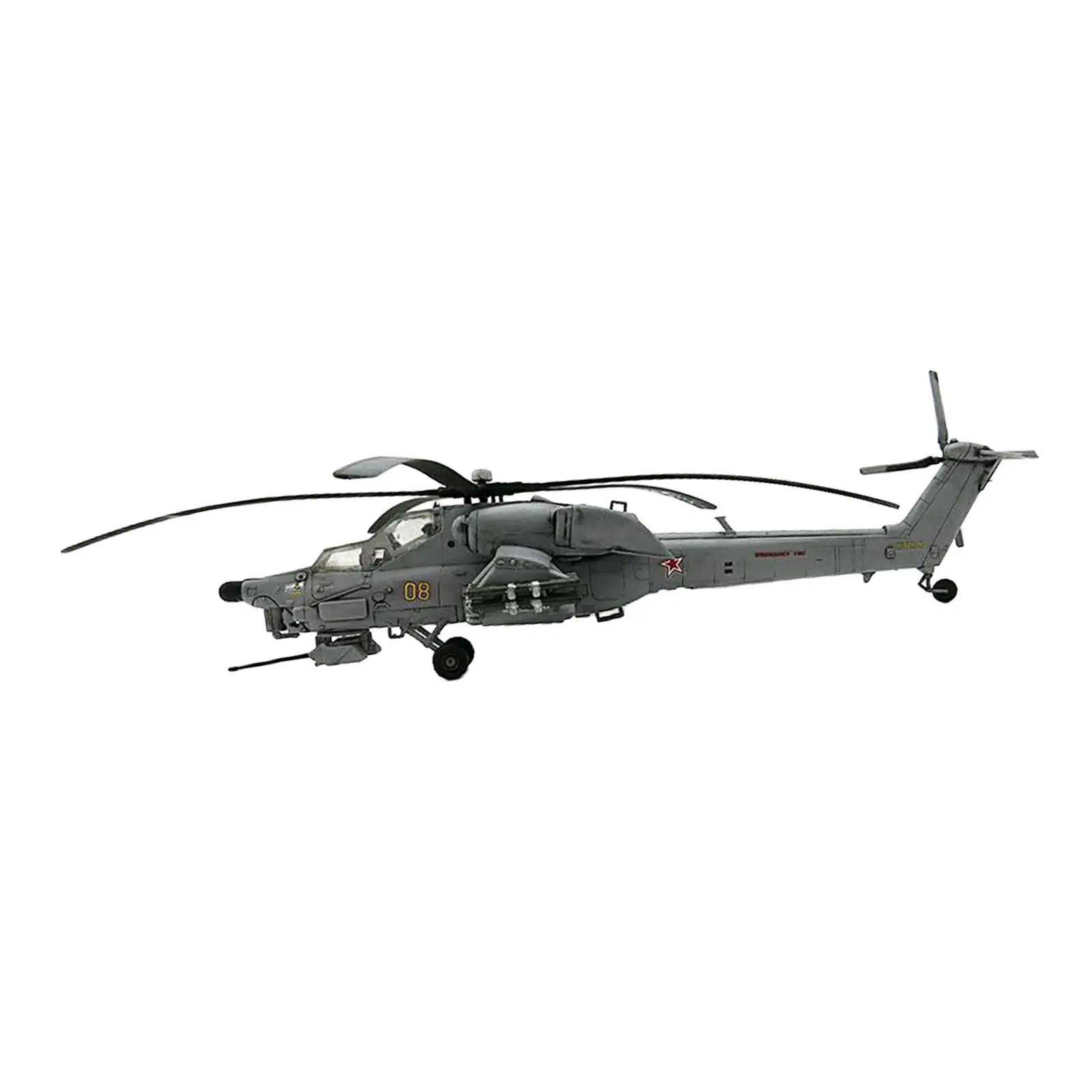 1/72 DIY Mi 28 Havoc Anti Tank Helicopter Model Sturdy Miniature Plastic Toy