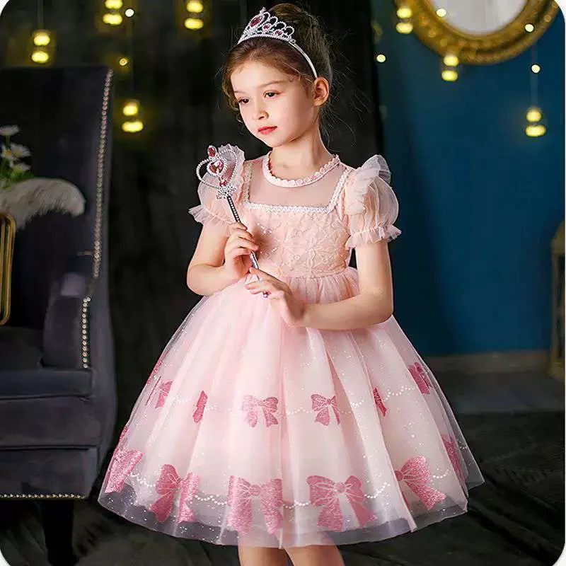 Vestido de princesa para niña con vuelo festivo - imagen 3
