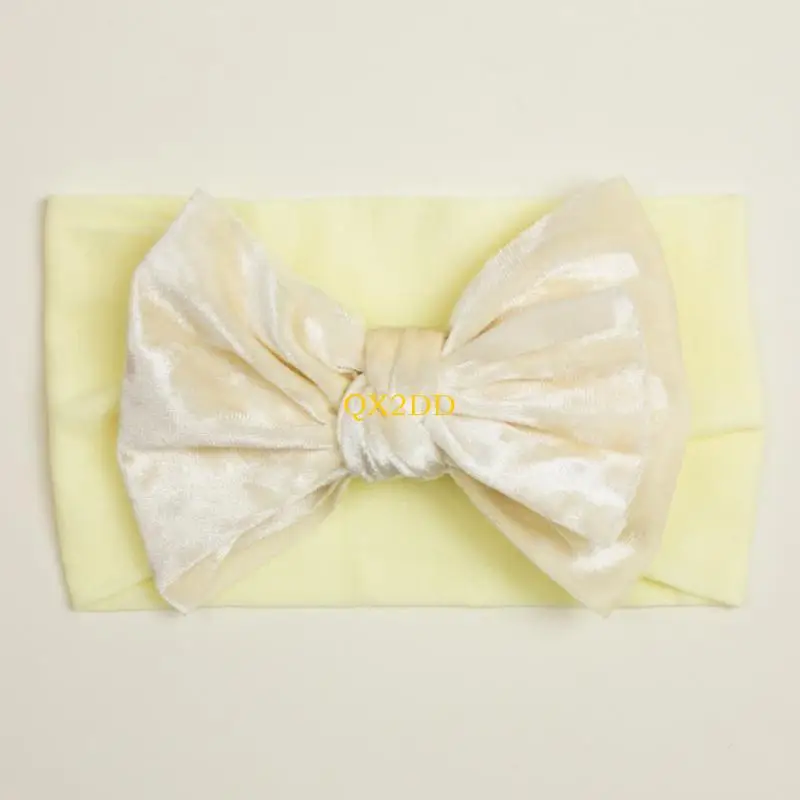 QX2D Diadema para bebe con lazo suave - Banda elastica ancha