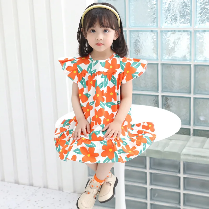 Vestido de niña de algodón con flores para fiestas de verano - imagen 4