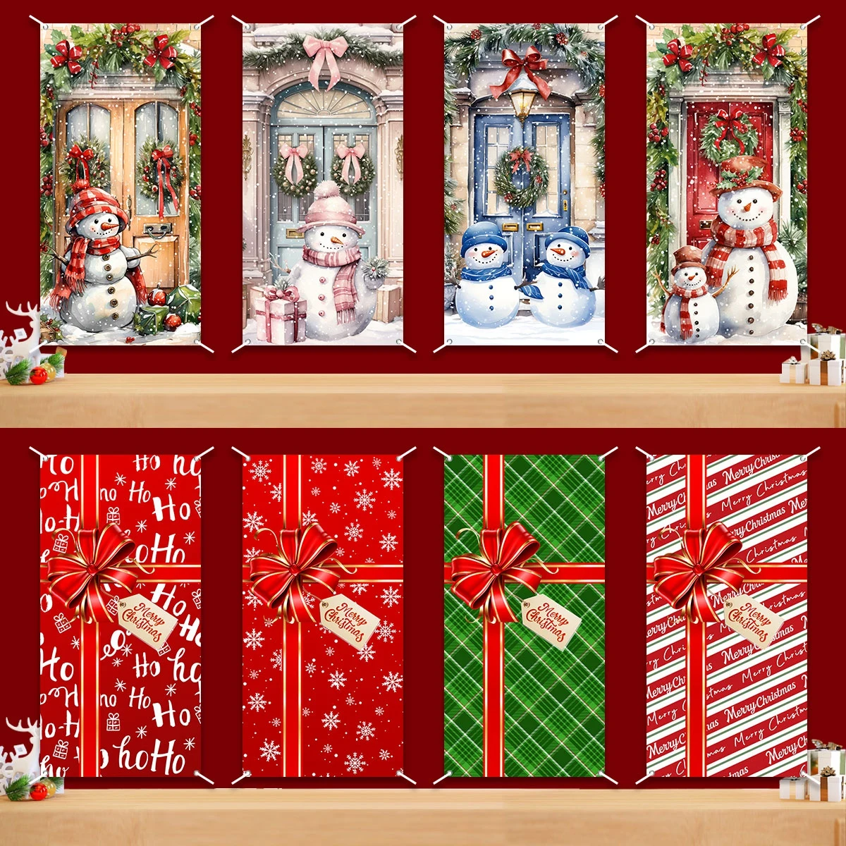 Cartel de puerta Santa Claus – Decoración navideña para el hogar - imagen 3