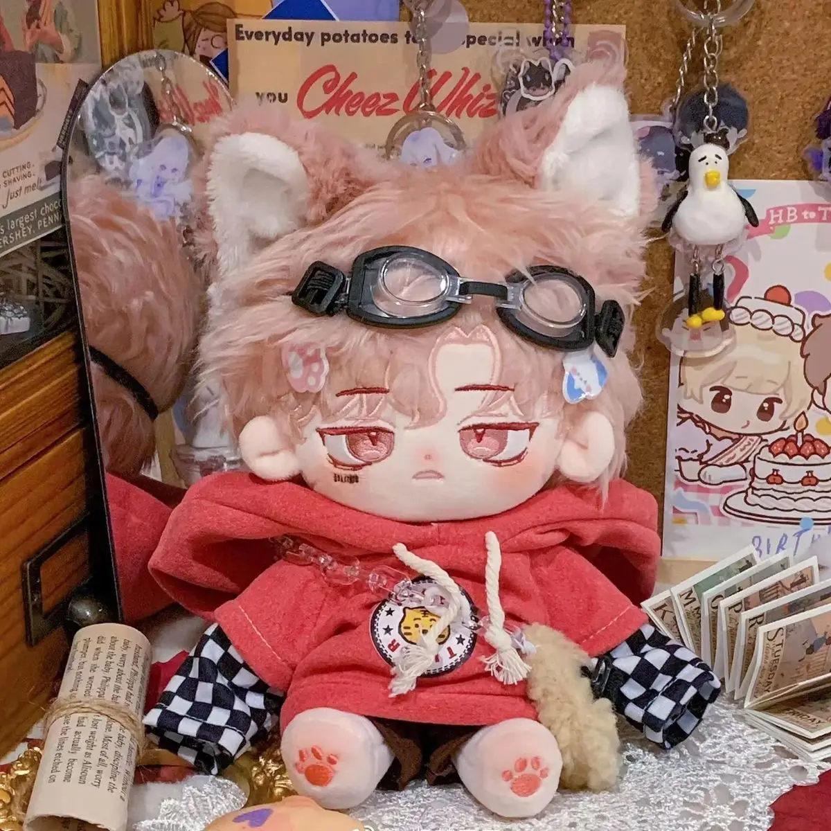 Personaje de peluche tipo animal relleno para afición K-pop