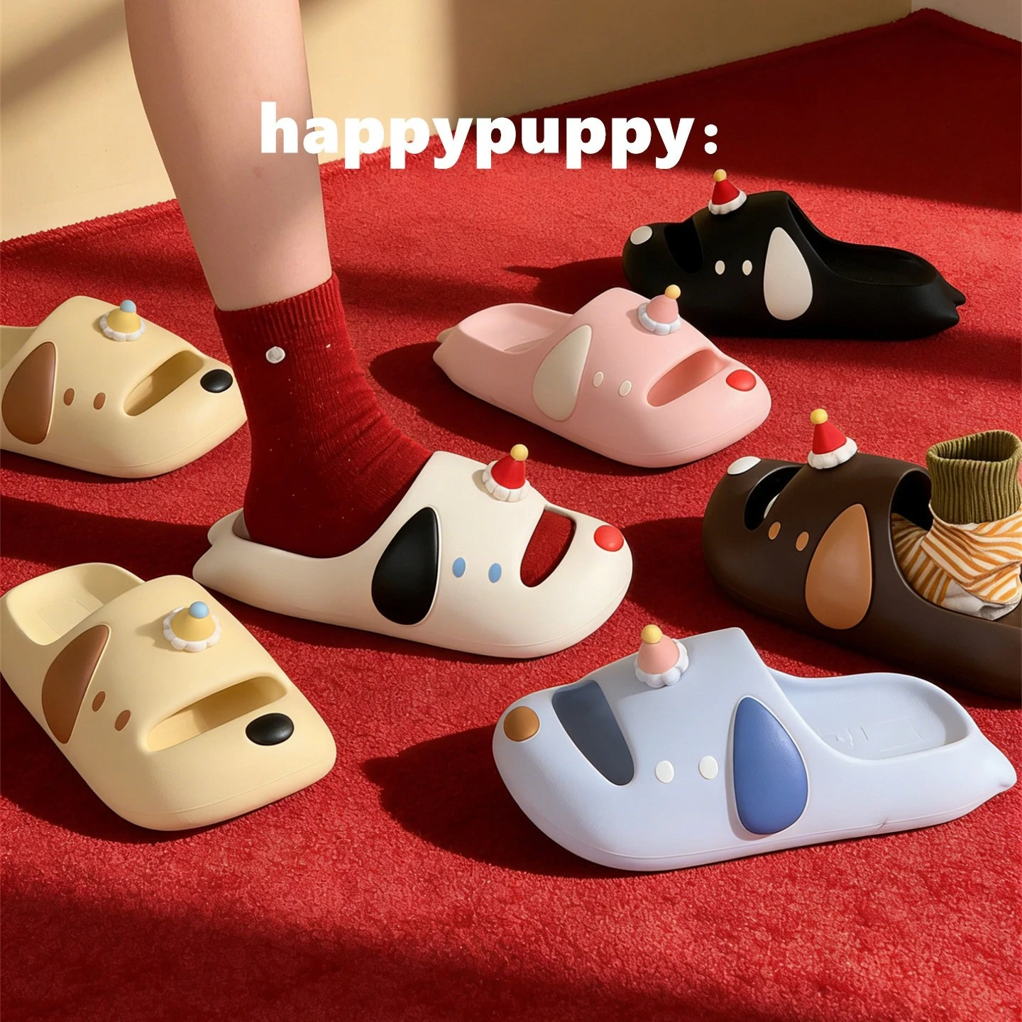 Zapatillas de casa EVA blandas con perrito de dibujos animados - imagen 3