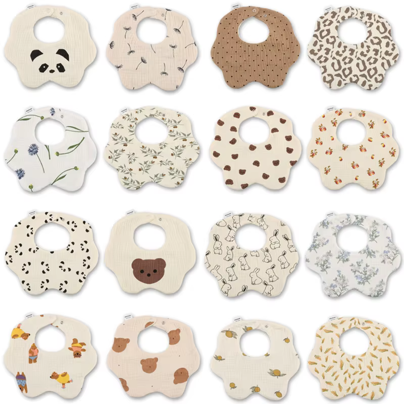 Babero bandana de algodon para bebe - Estilo coreano verano - imagen 3