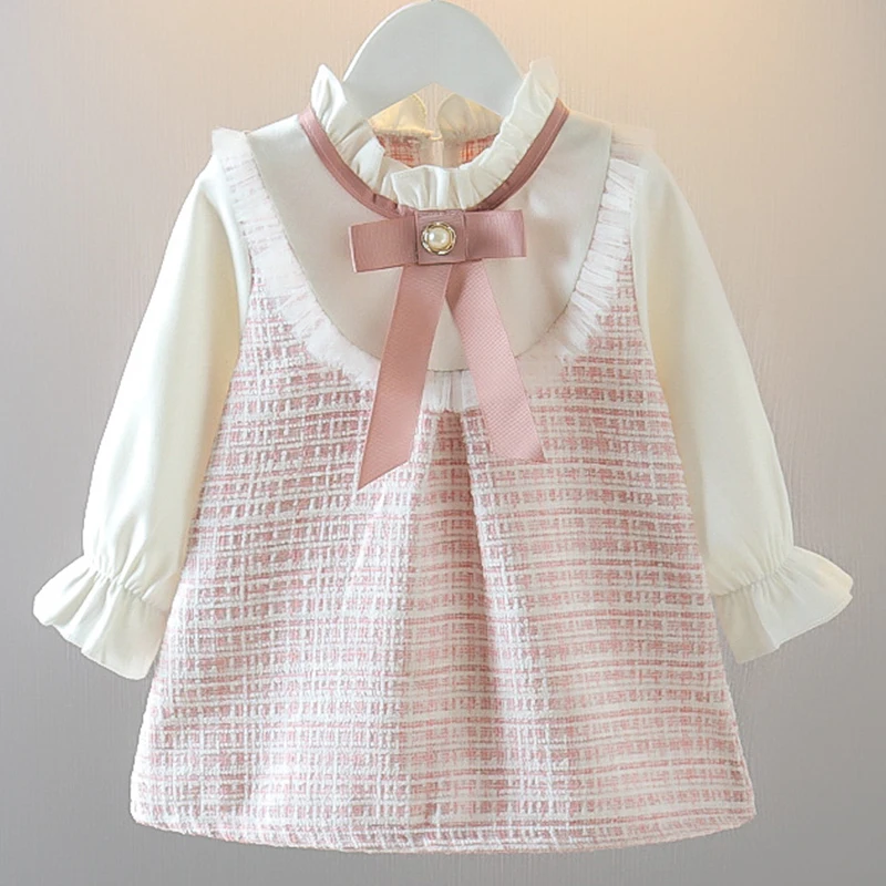 Vestido niña de princesa de manga larga con lazo de malla - imagen 5