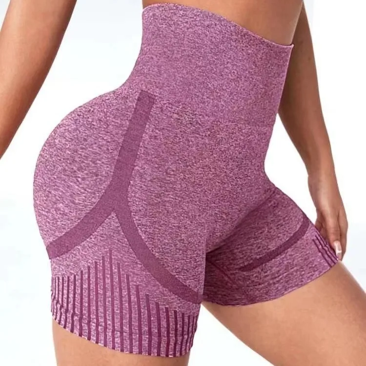 Shorts de yoga sin costuras tiro alto secado rápido - imagen 2