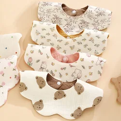 Baberos reversibles impermeables para recién nacido, tipo diadema