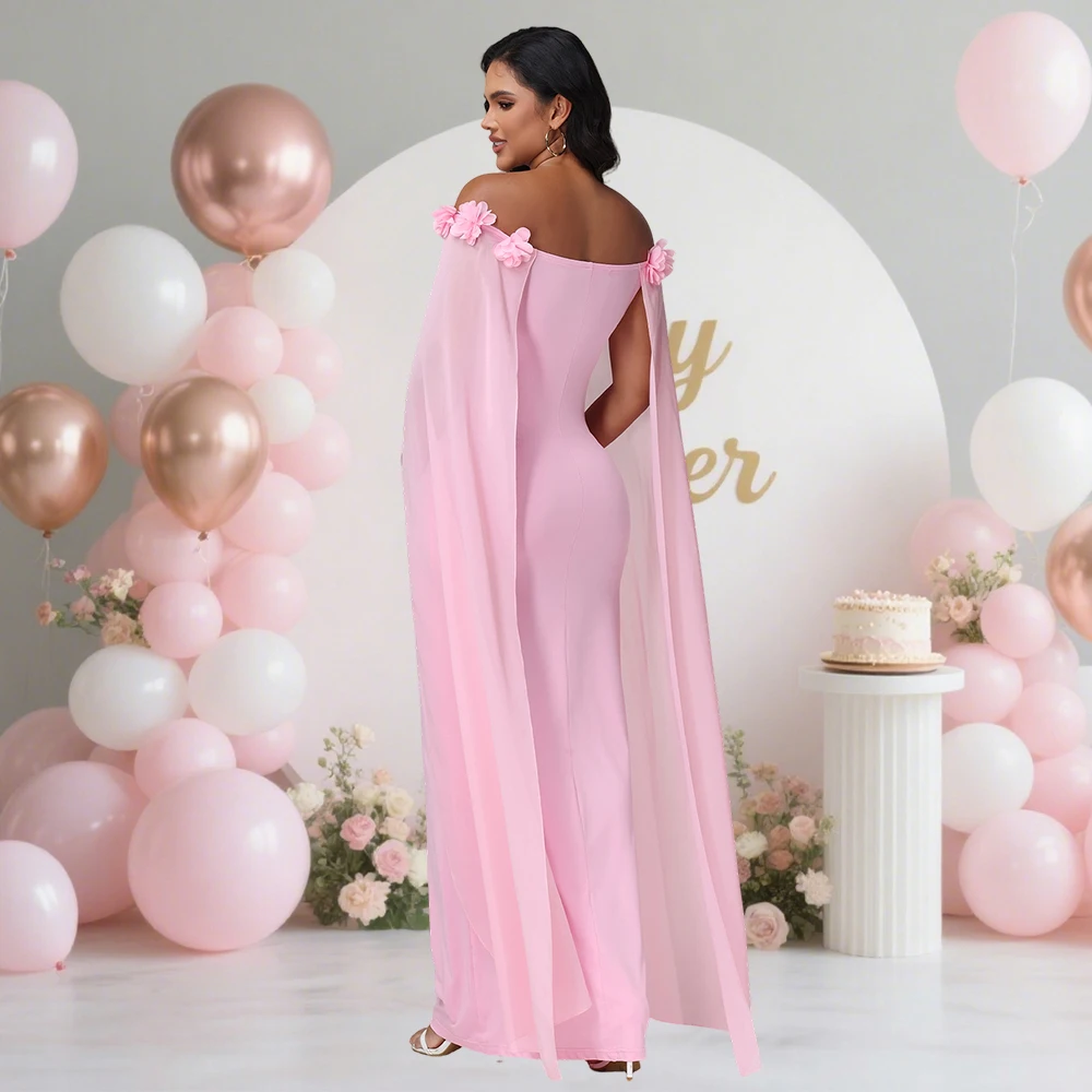 Vestido de maternidad floral con hombros descubiertos maxi - imagen 5