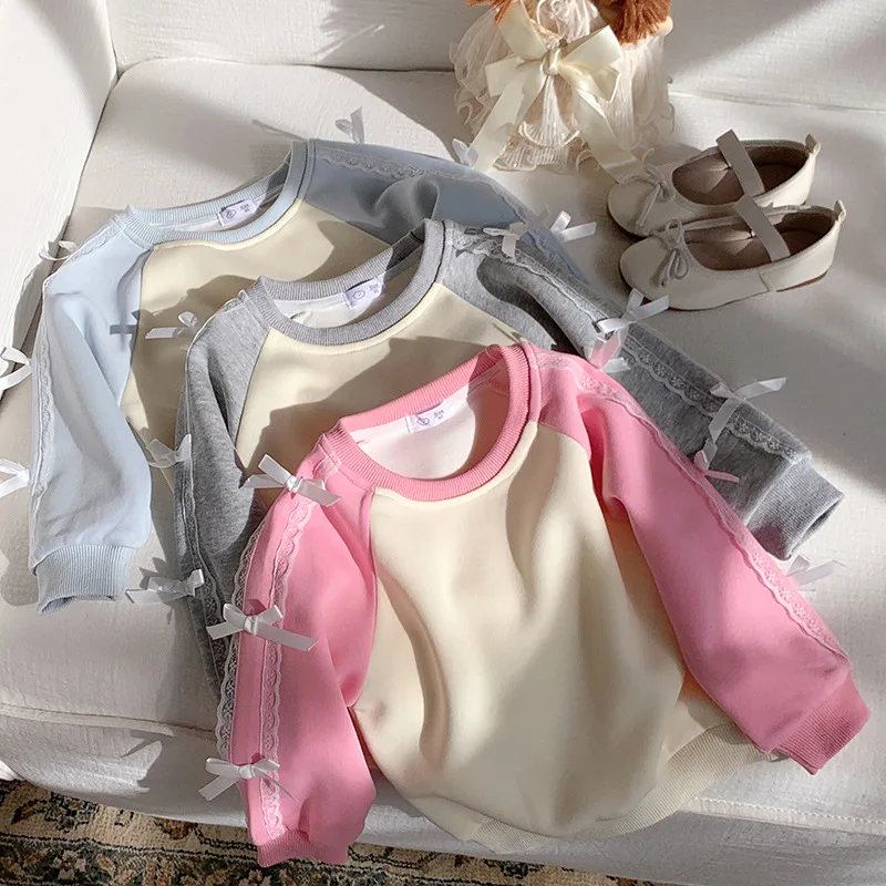 MILANCEL sudadera con capucha infantil de otoño rayas arco fino