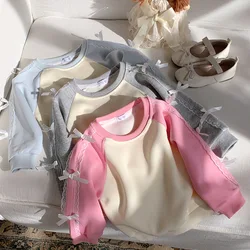 MILANCEL sudadera con capucha infantil de otoño rayas arco fino