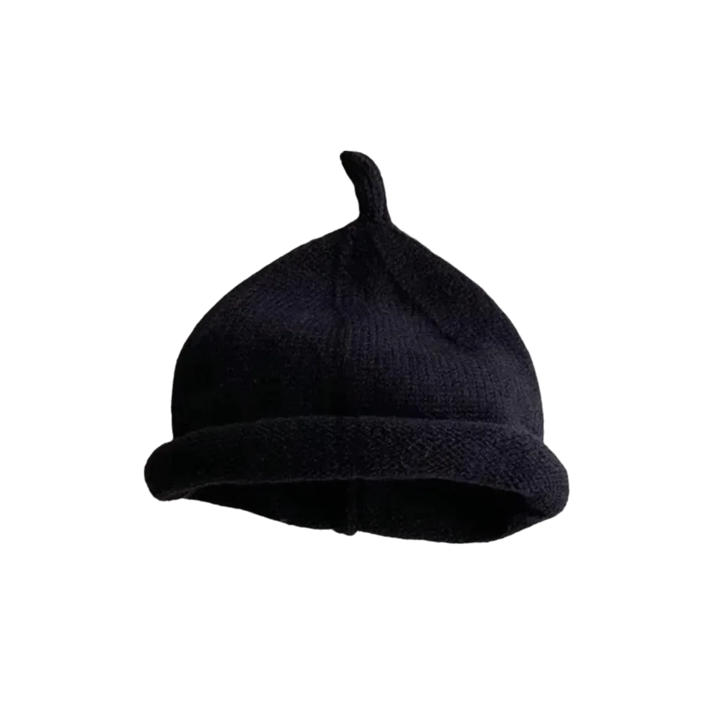 Gorro de invierno grueso ganchillo para niños – Color sólido y cálido - imagen 3