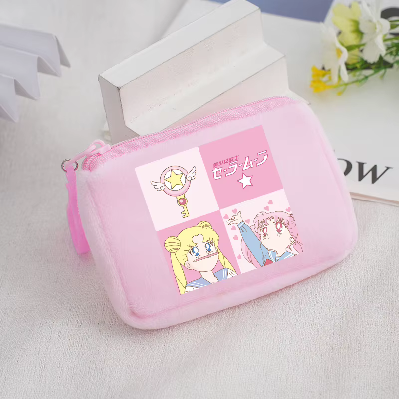 Monedero de felpa Sailor Moon para niños – Cartera kawaii anime - imagen 2