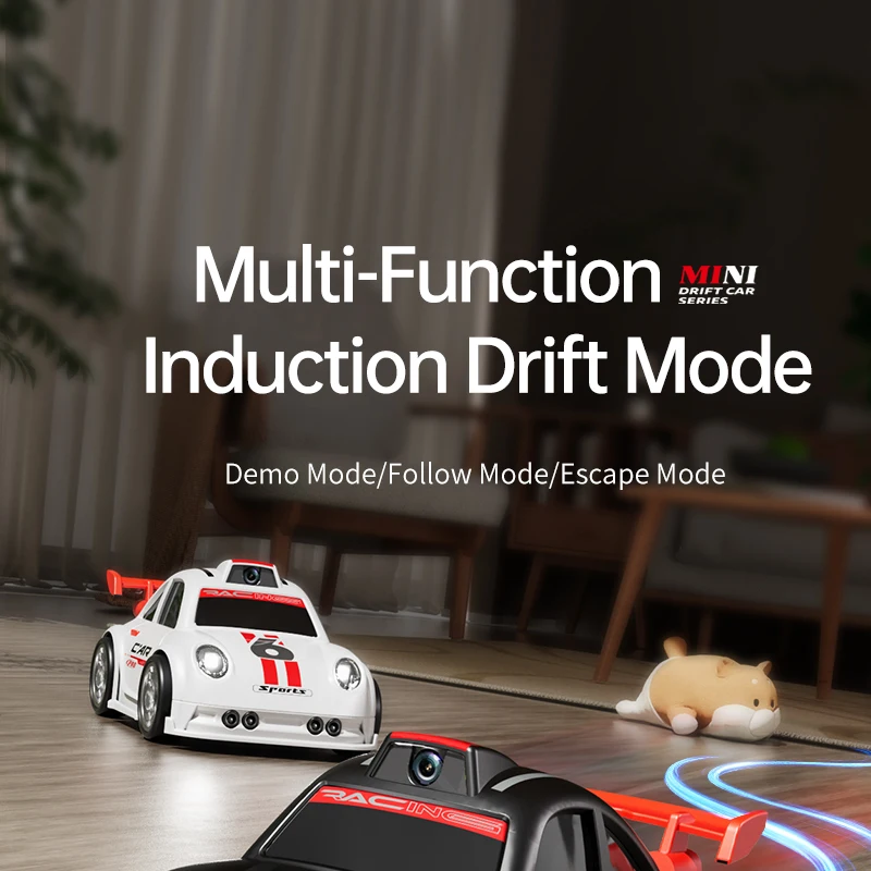 Coche RC drift racer con diseño llamativo