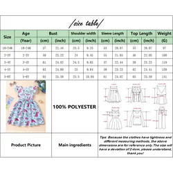 Vestido de verano para niñas manga corta con estampado dinosaurios