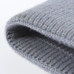 Gorro de invierno de punto grueso Somenie unisex negro talla grande