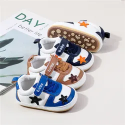 Zapatillas de primeros pasos antideslizantes de cuero PU