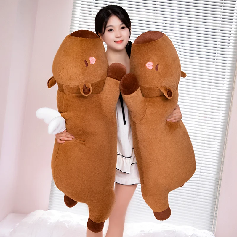 Capibara de peluche Kawaii con forma de caqui