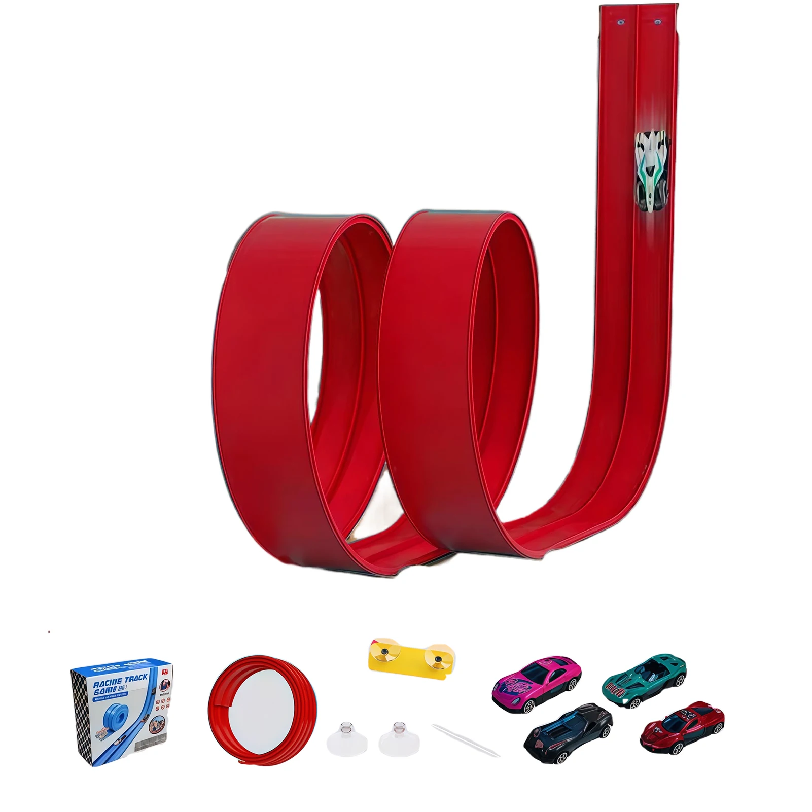 Pista de carreras flexible doble vía con coches pequeños - imagen 2