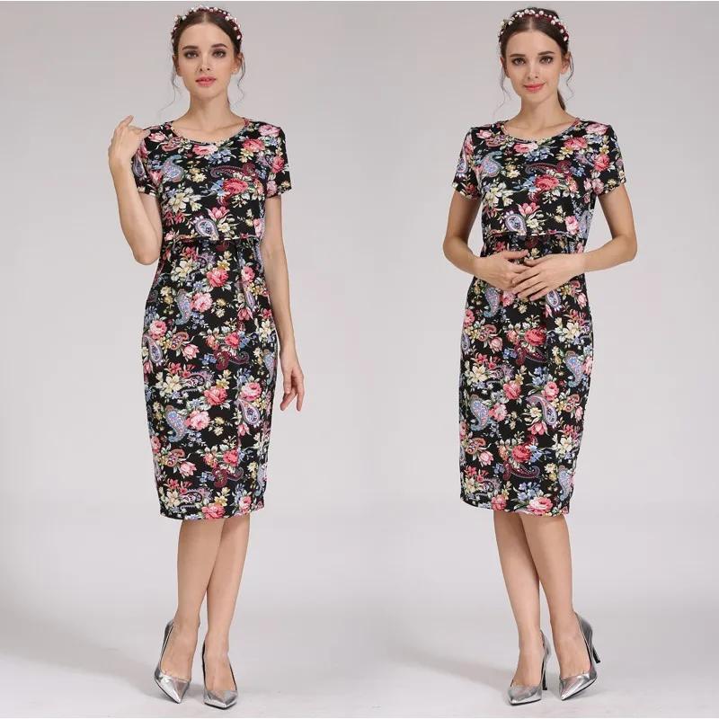 Detalle de vestido de lactancia: pensado para alimentar con facilidad