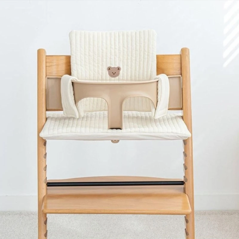 Cojín para silla alta de bebé con motivo de oso y textura suave