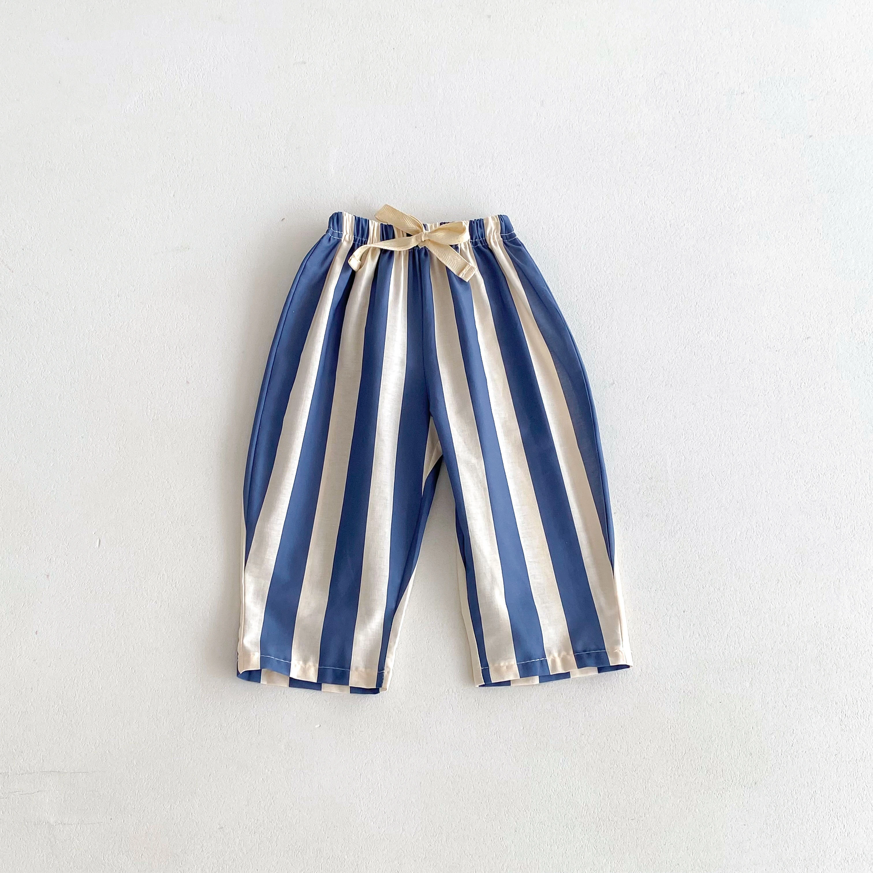 Pantalones bombachos a rayas de verano para niños y niñas - imagen 2