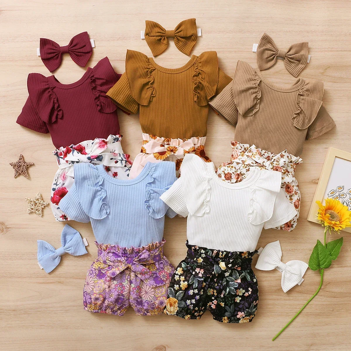 Conjunto para niña recién nacida con ropa cómoda de diario - imagen 5