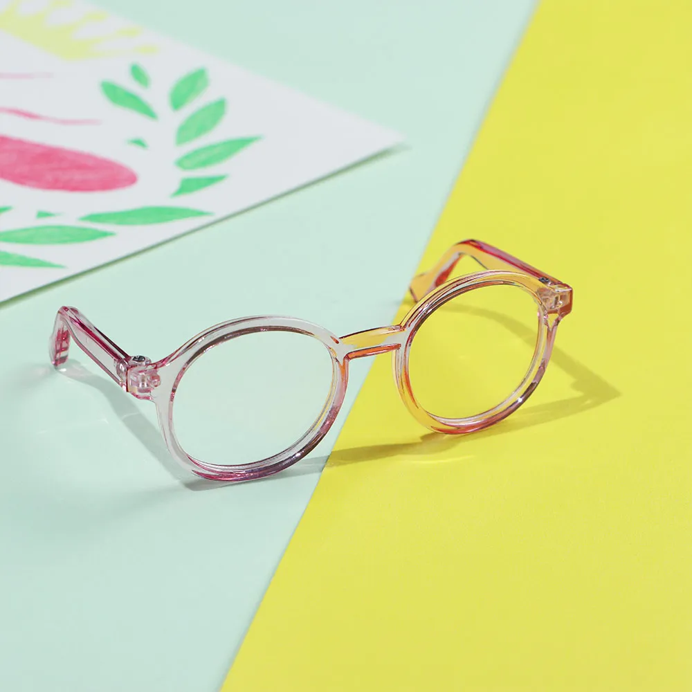 Gafas de peluche redondas estilo caramelo para muñecas