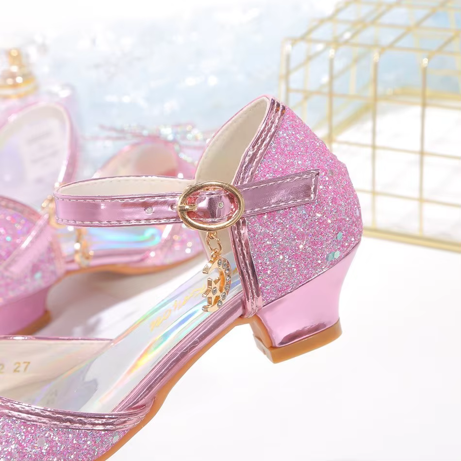 Zapatos fiesta cuña cuero estilo Cenicienta para niñas - imagen 5
