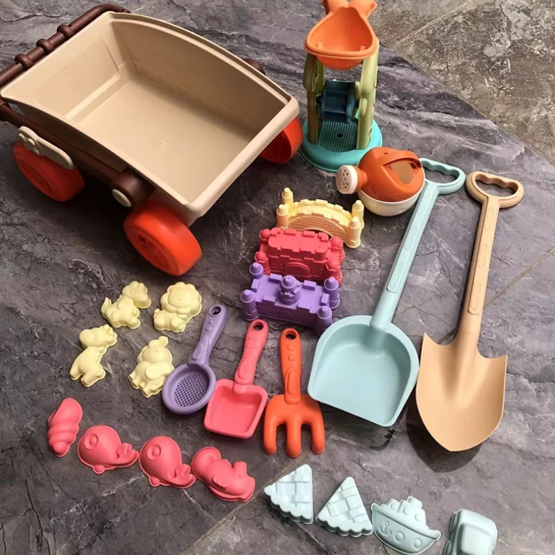 Set de playa para niños – Palas, castillo y moldes de arena - imagen 3