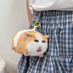 Llavero de cerdito peluche con sonido para mochila y coche