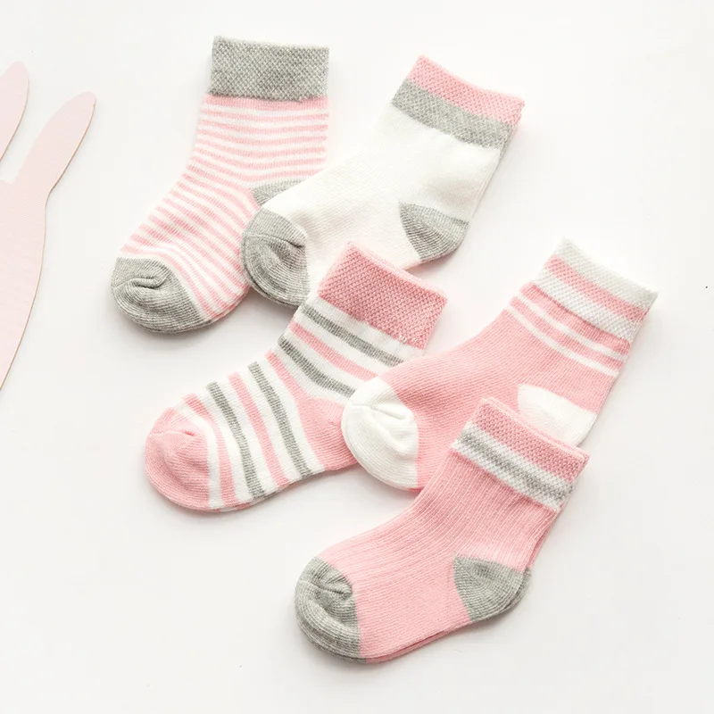 Calcetines altos de algodón para bebés y niños – unisex suaves - imagen 2