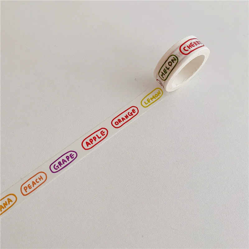 Cinta washi decorativa con letras del alfabeto, colorida - imagen 5