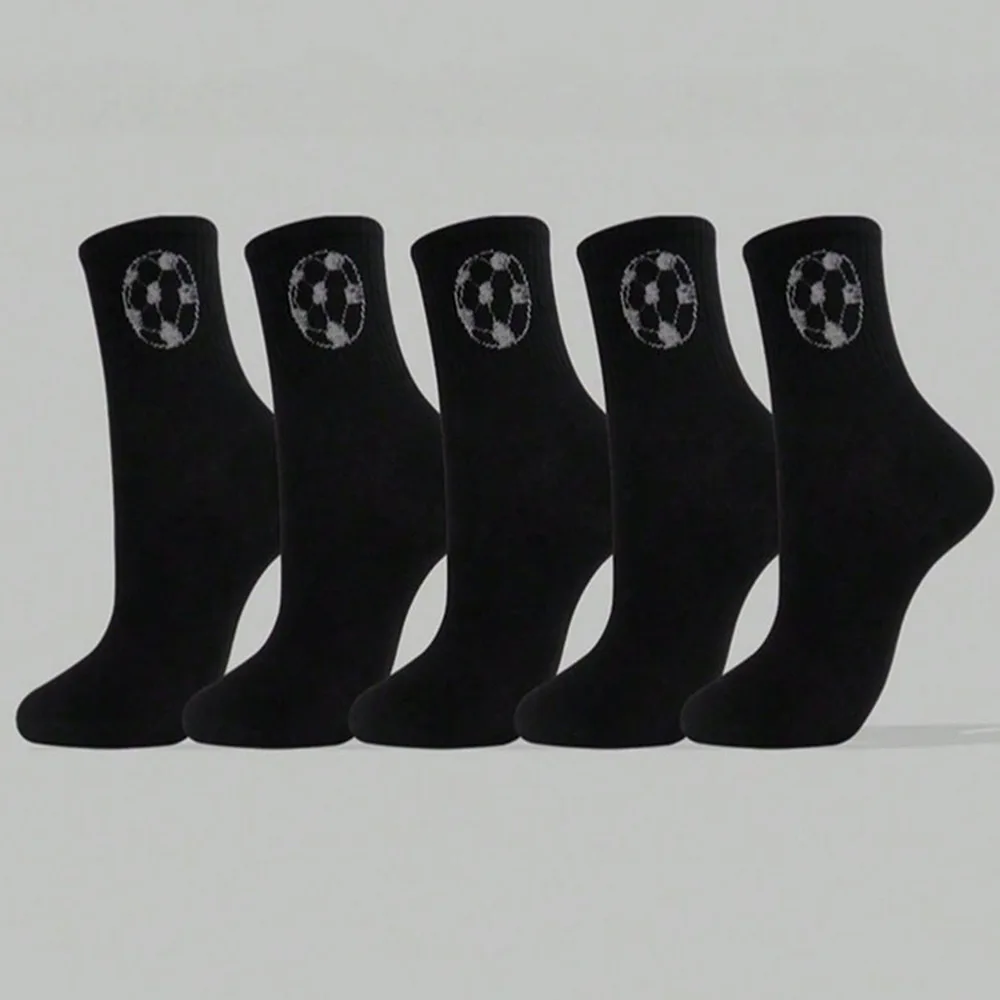 Calcetines de fútbol bicolor negro y blanco unisex para niños - imagen 2