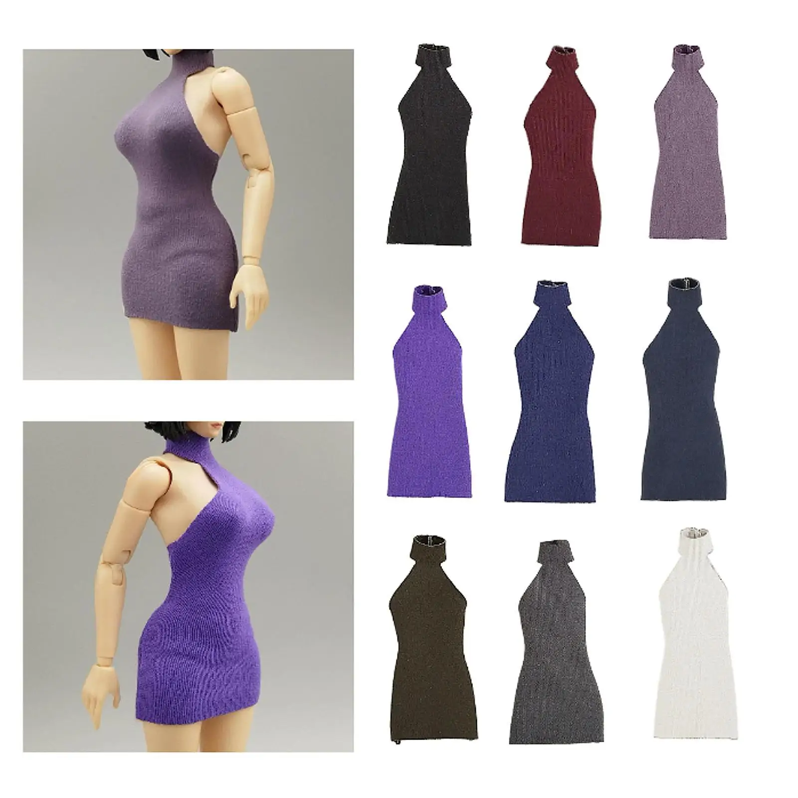 Vestido elegante informal para niña de muñecas y figuras de acción - imagen 2