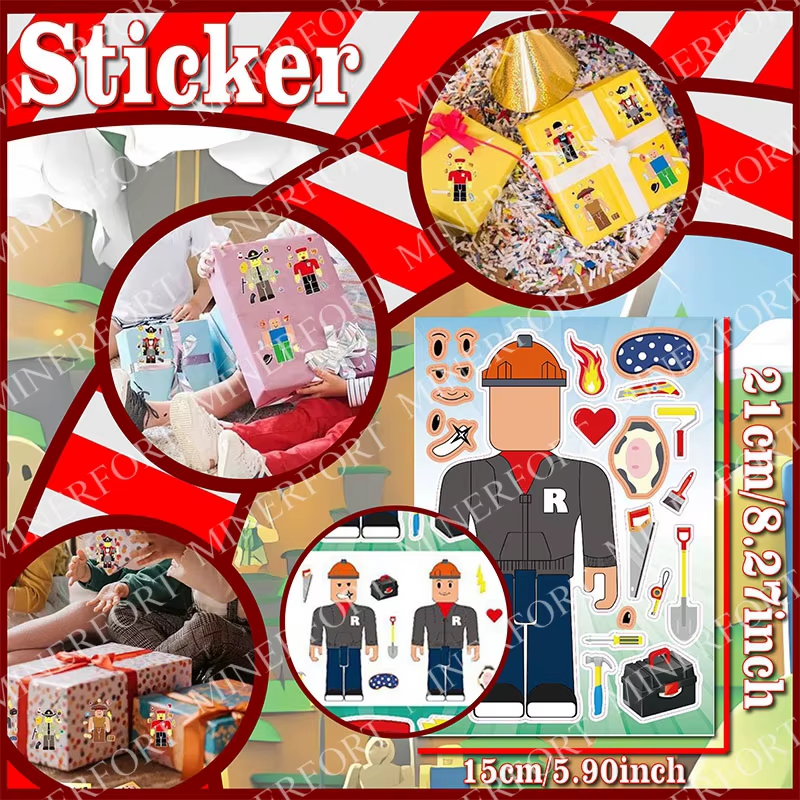 Pegatinas DIY con diseño inspirado en Roblox