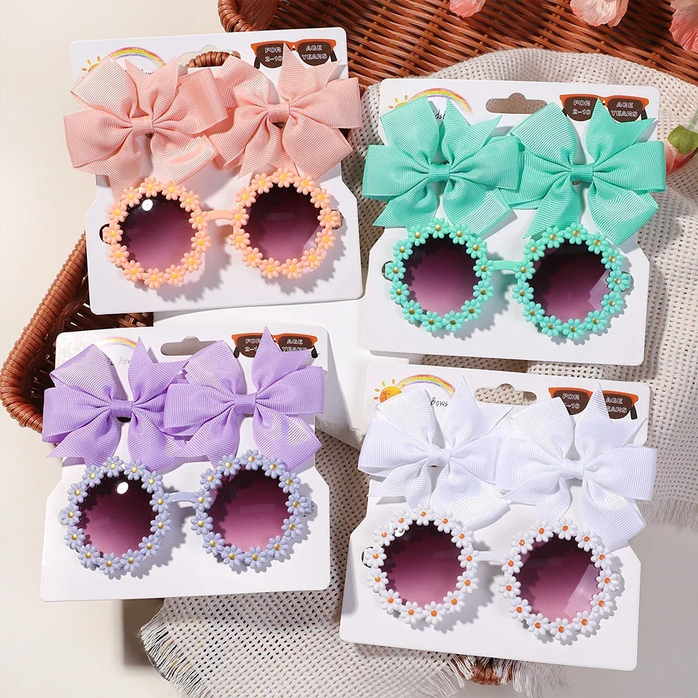 Gafas de sol retro con flores