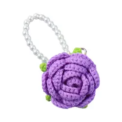 Wollen Roos llavero infantil con flor de peluche colgante