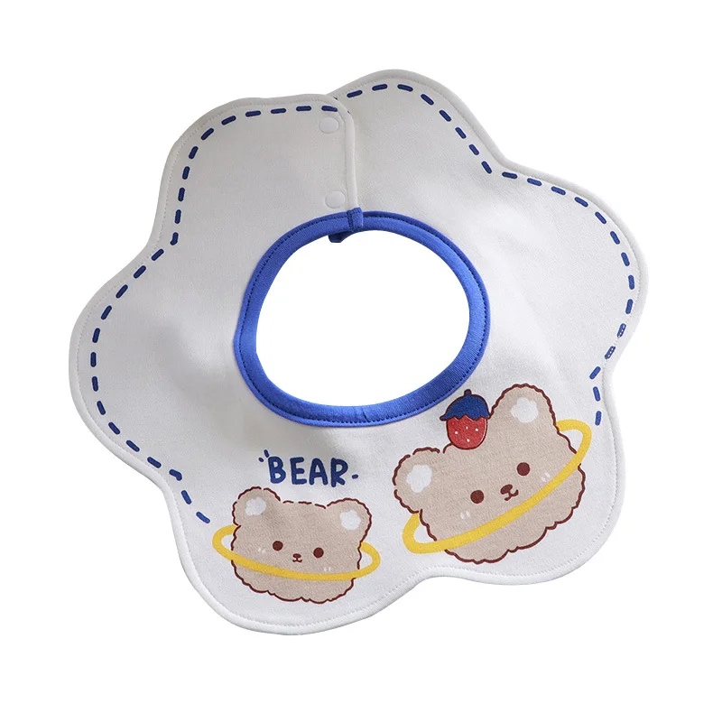 Set baberos bebé algodón suave absorbente con dibujos animados - imagen 2