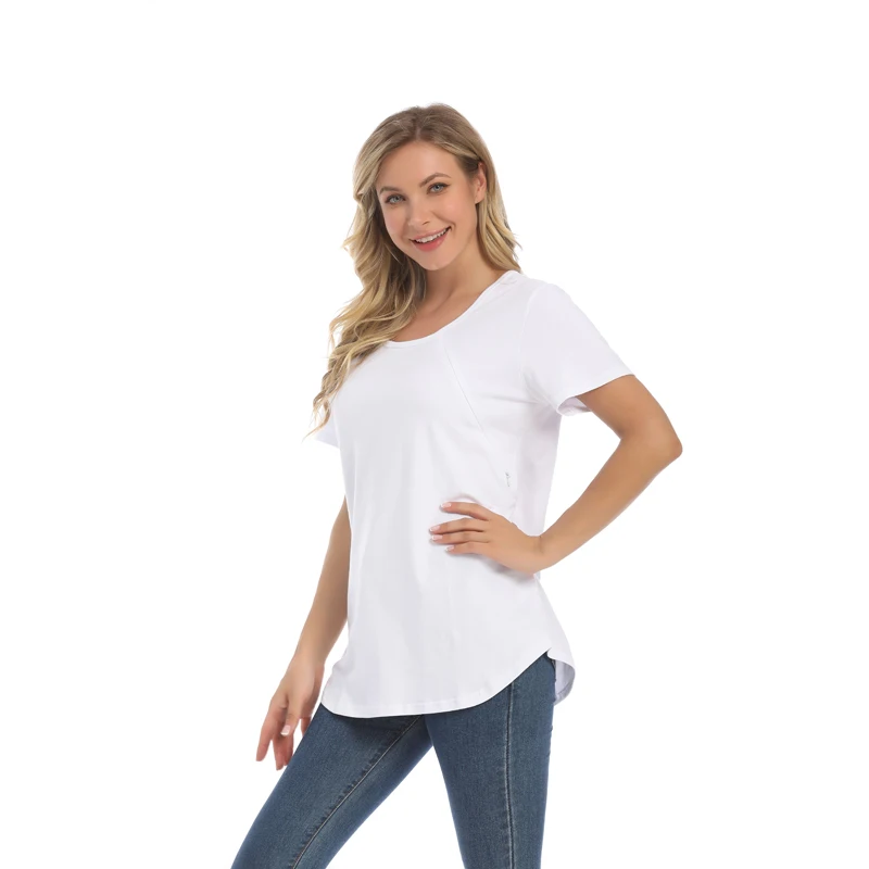 Camiseta de maternidad y lactancia de algodón manga corta - imagen 2