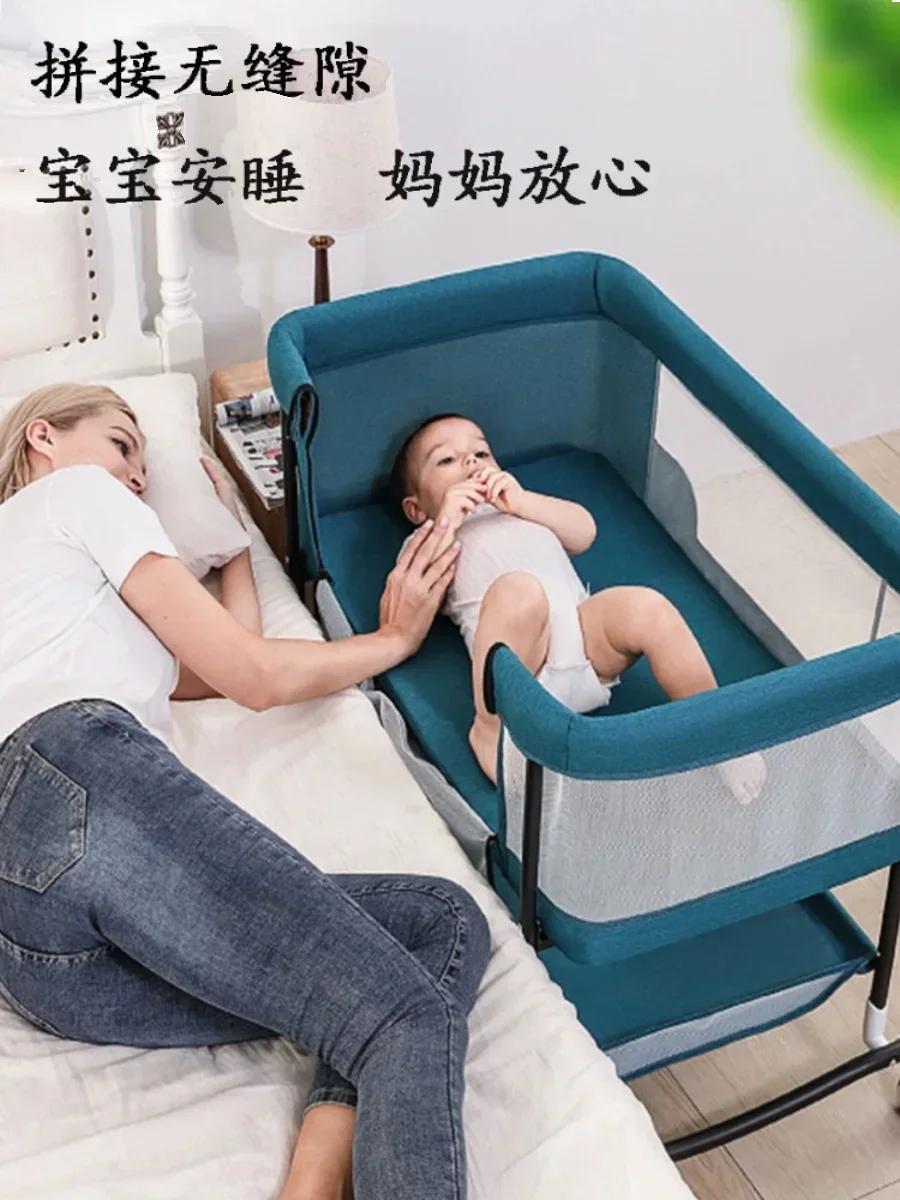 Cuna portátil multifuncional para bebé con altura ajustable segura - imagen 3