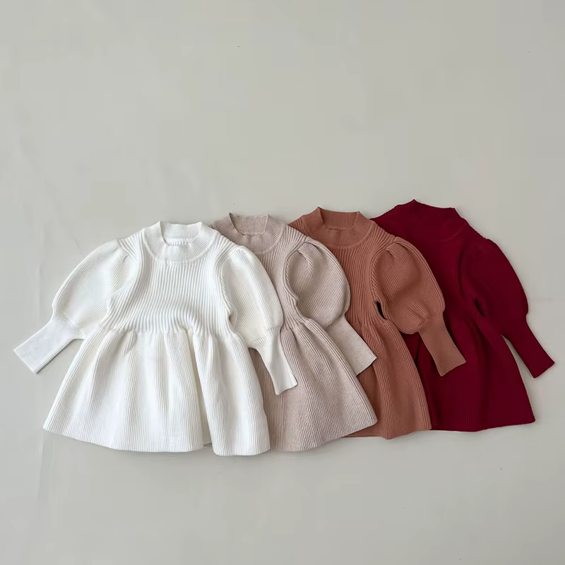 Vestido de princesa manga abullonada vintage para niña otoño - imagen 2