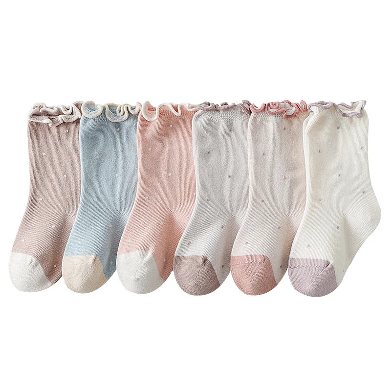 Lawadka calcetines para niñas de algodón con puntos – princesa - imagen 5
