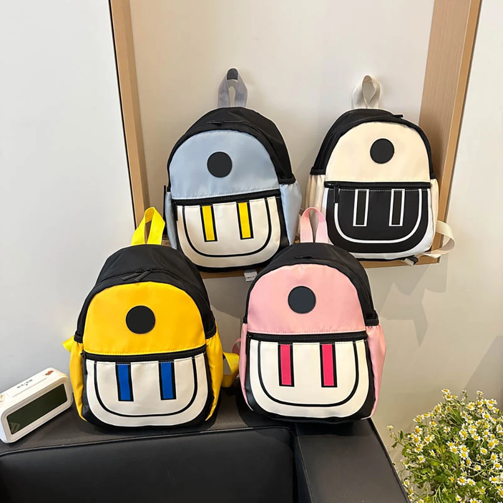 Mochila infantil con diseño de caricatura multicolor para escuela