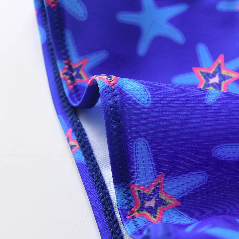 DXTON bañador de niña estampado estrellas de mar, hombros descubiertos - imagen 4