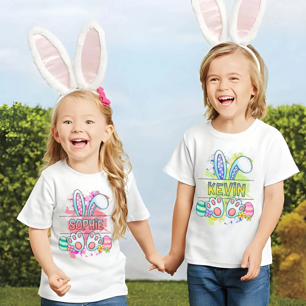 Conjunto de camisetas de Pascua para hermanos