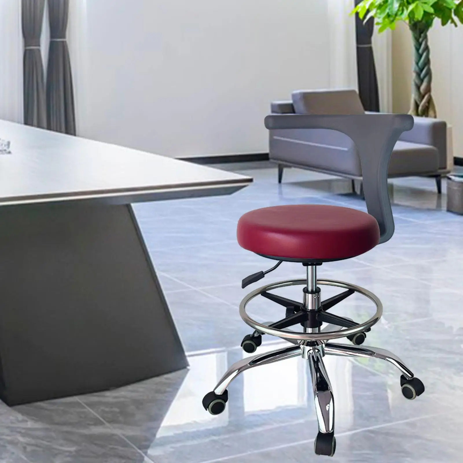 Reposapiés universal giratorio en acero para silla oficina - imagen 3