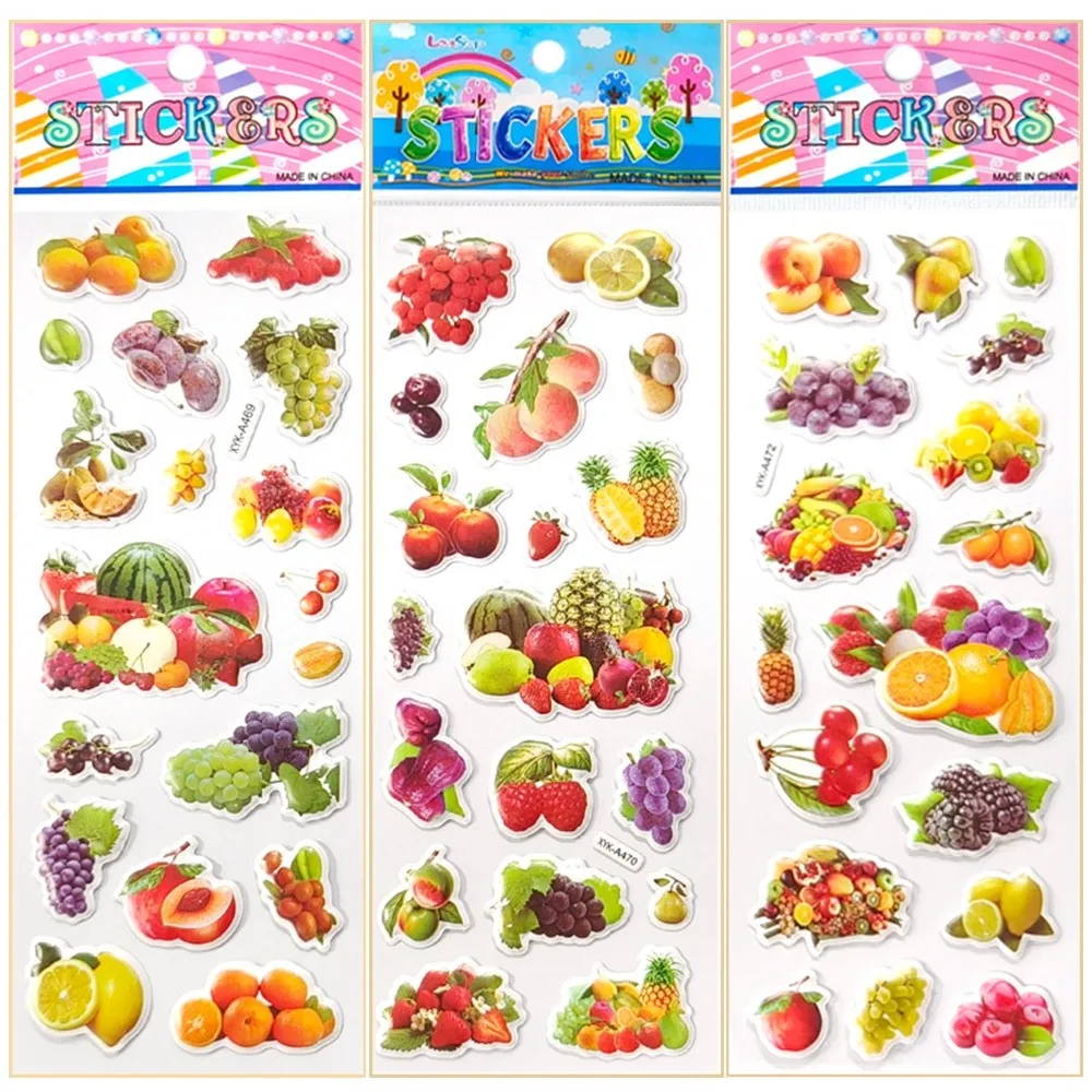 Pegatinas impermeables de frutas y verduras para niños – divertidas - imagen 2