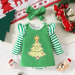 Vestido Navidad niña con top rayado - Conjunto neonatal